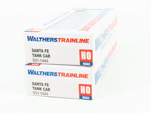 LOT of 2 HO Scale Walthers Trainline 931-1444 ATSF Santa Fe Tank Car #98016