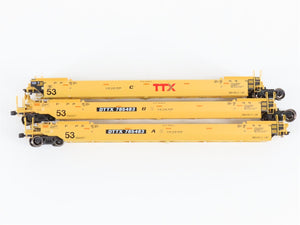 HO Scale KATO 30-9041 DTTX Gunderson MAXI-IV Double Stack Car #765483 3-Unit Set