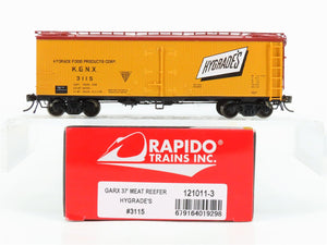 HO Scale Rapido 121011-3 KGNX Hygrade's 37' Meat Reefer #3115