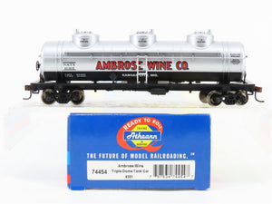 HO Scale Athearn 74454 NATX Ambrose Wine Triple Dome Tank Car #6301