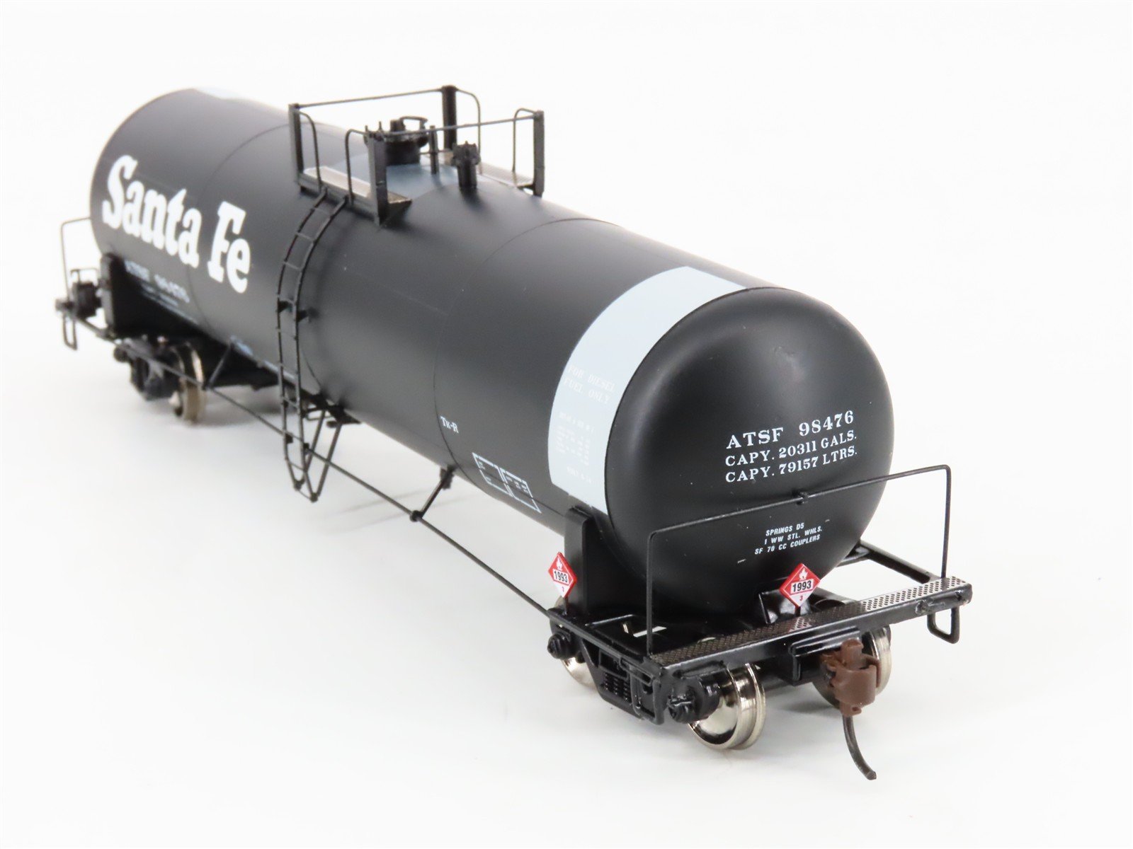 HO Scale Athearn 73901 ATSF Santa Fe Railroad 50' 20,900 Gallon Tank Car #98476