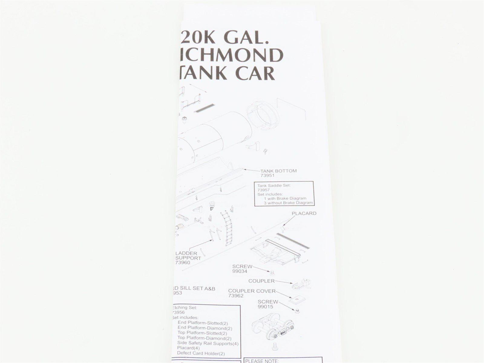 HO Scale Athearn 73901 ATSF Santa Fe Railroad 50' 20,900 Gallon Tank Car #98476