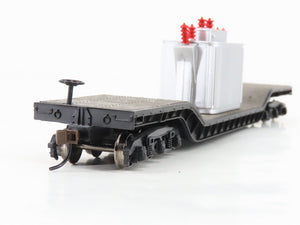 HO Scale Bachmann Silver Series 18348 Unlettered 52' Flat Car w/ Transformer