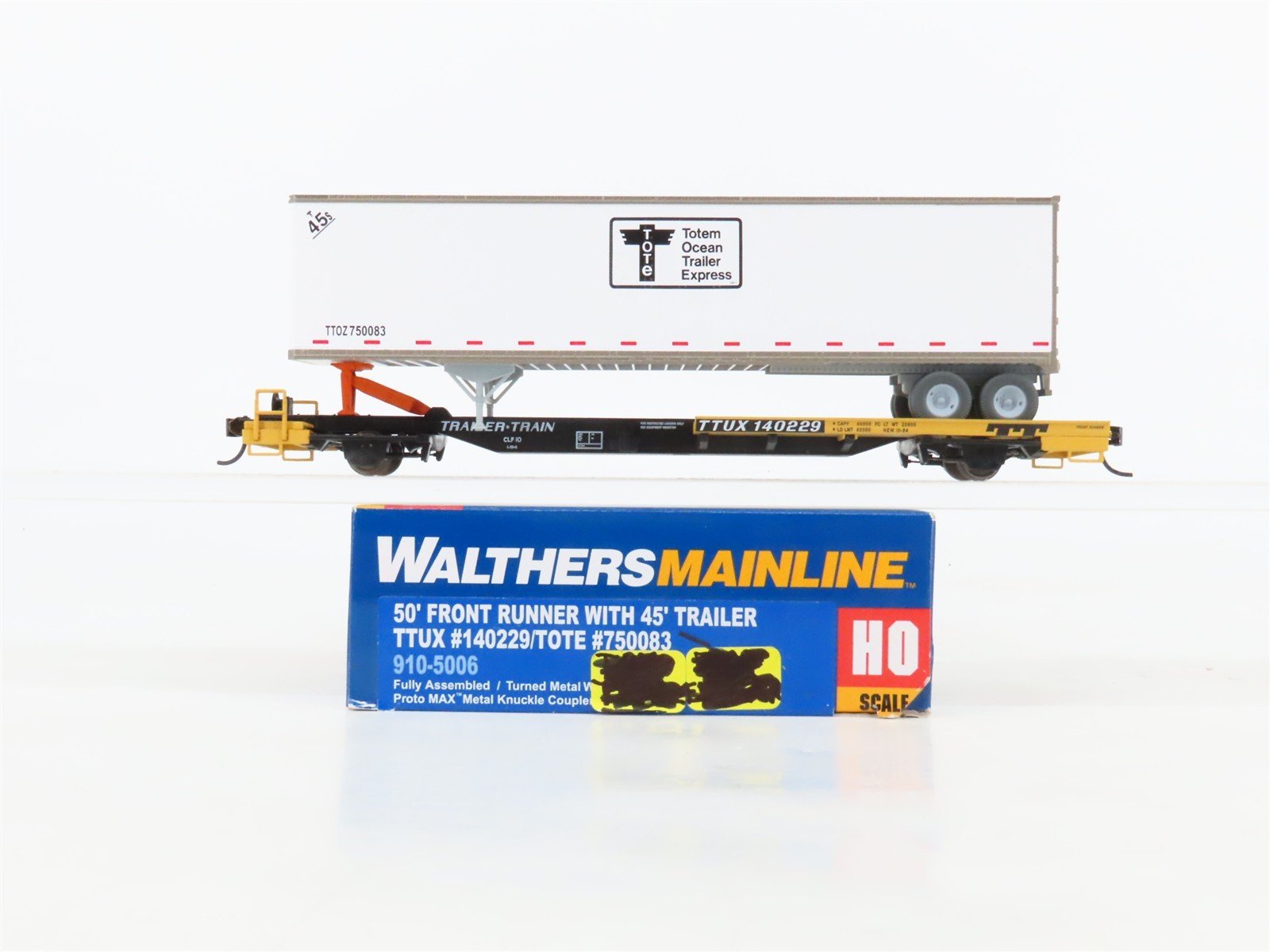 HO Walthers Mainline 910-5006 TTUC 50' Front Runner #140229 w/ TOTE Trailer
