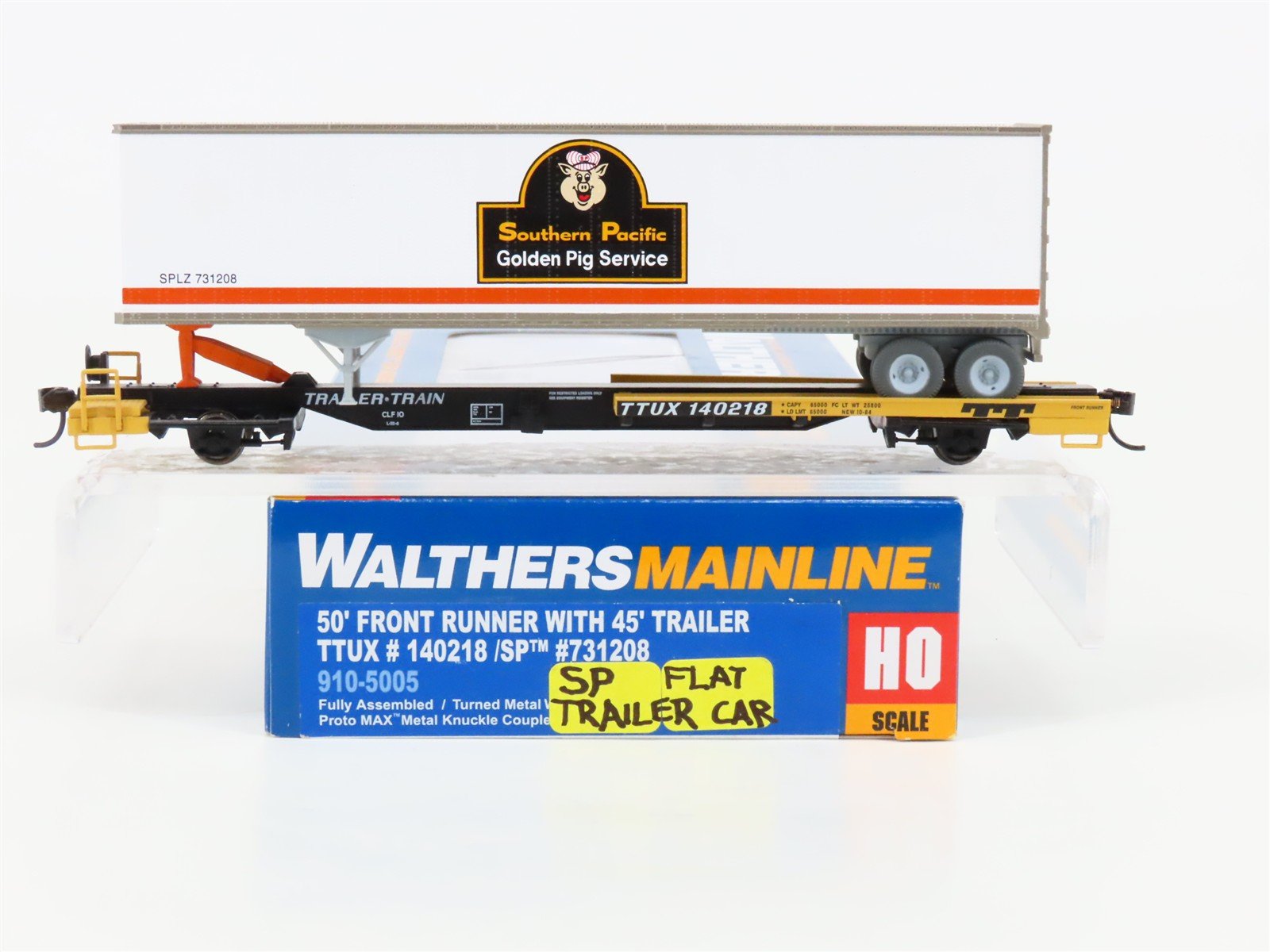 HO Scale Walthers Mainline 910-5005 TTUX 50' Front Runner #140218 w/ SP Trailer