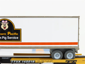 HO Scale Walthers Mainline 910-5005 TTUX 50' Front Runner #140218 w/ SP Trailer