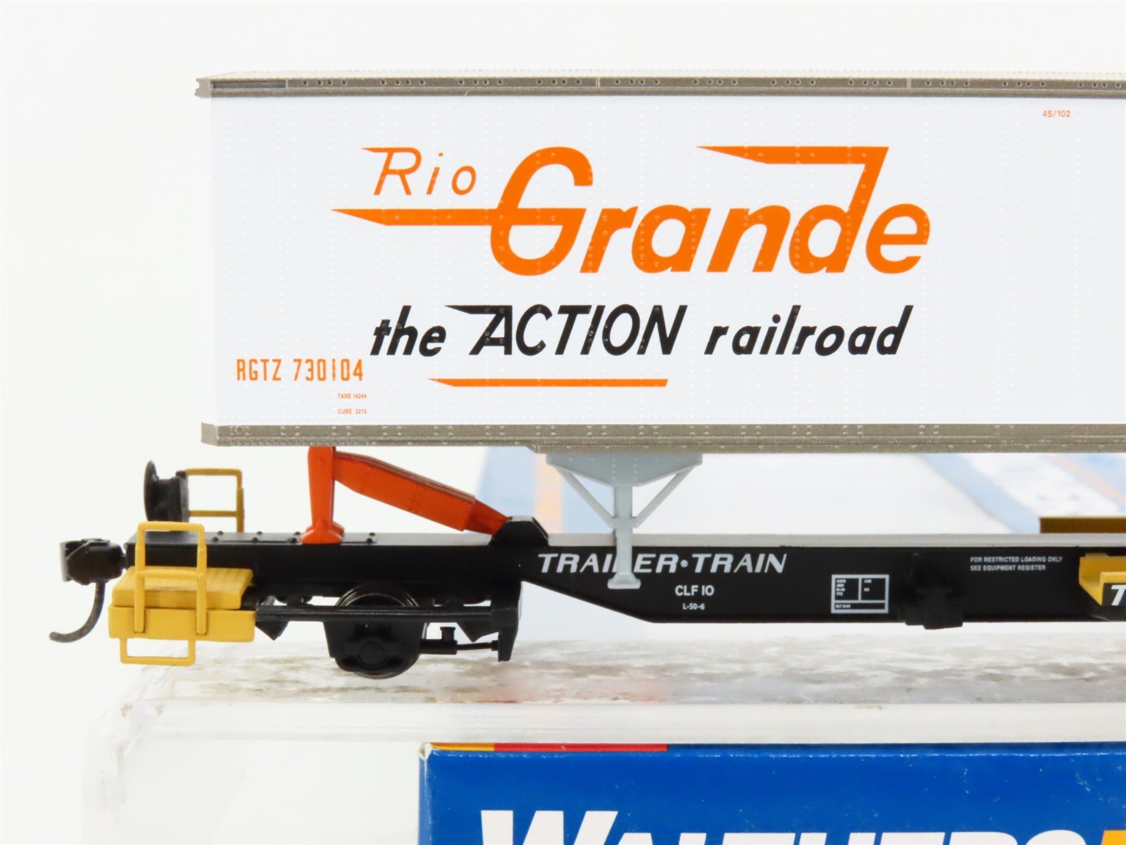 HO Walthers Mainline 910-5010 TTUX 50' Front Runner #130396 w/ D&RGW Trailer