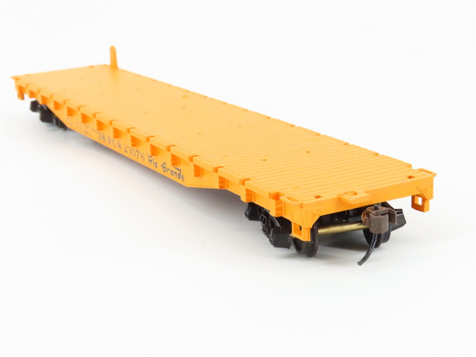 HO Scale Con-Cor 0001-009293 D&RGW Rio Grande Flat Car #23076 w/ U-Haul Trailer