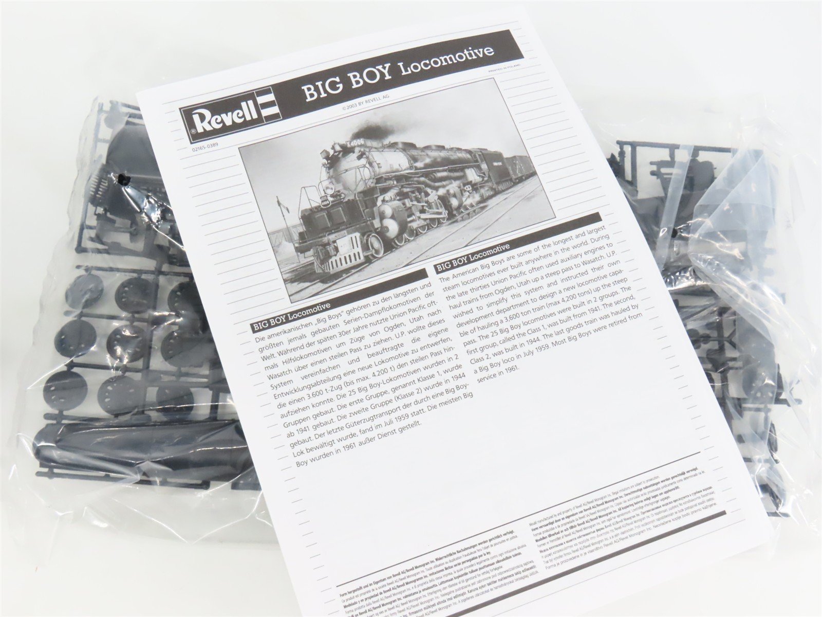 HO Scale Revell Kit 02165 Undecorated UP 4-8-8-4 Big Boy Steam - STATIC MODEL