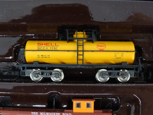 Z Scale Marklin Mini-Club 8139 MILW Milwaukee Road 2-8-2- Steam Freight Set