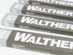 LOT of 4 HO Scale Walthers 948-83004 Code-83 Nickel Silver Bridge Track Set