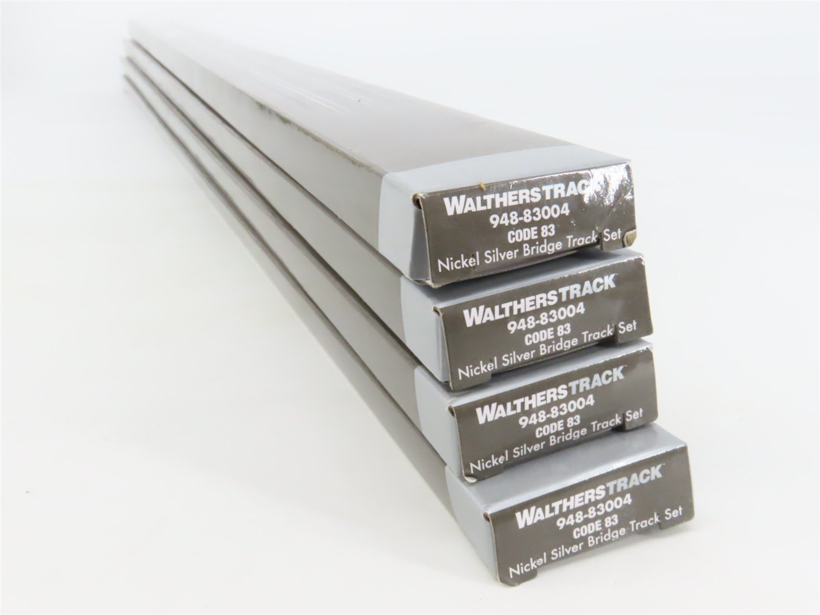LOT of 4 HO Scale Walthers 948-83004 Code-83 Nickel Silver Bridge Track Set