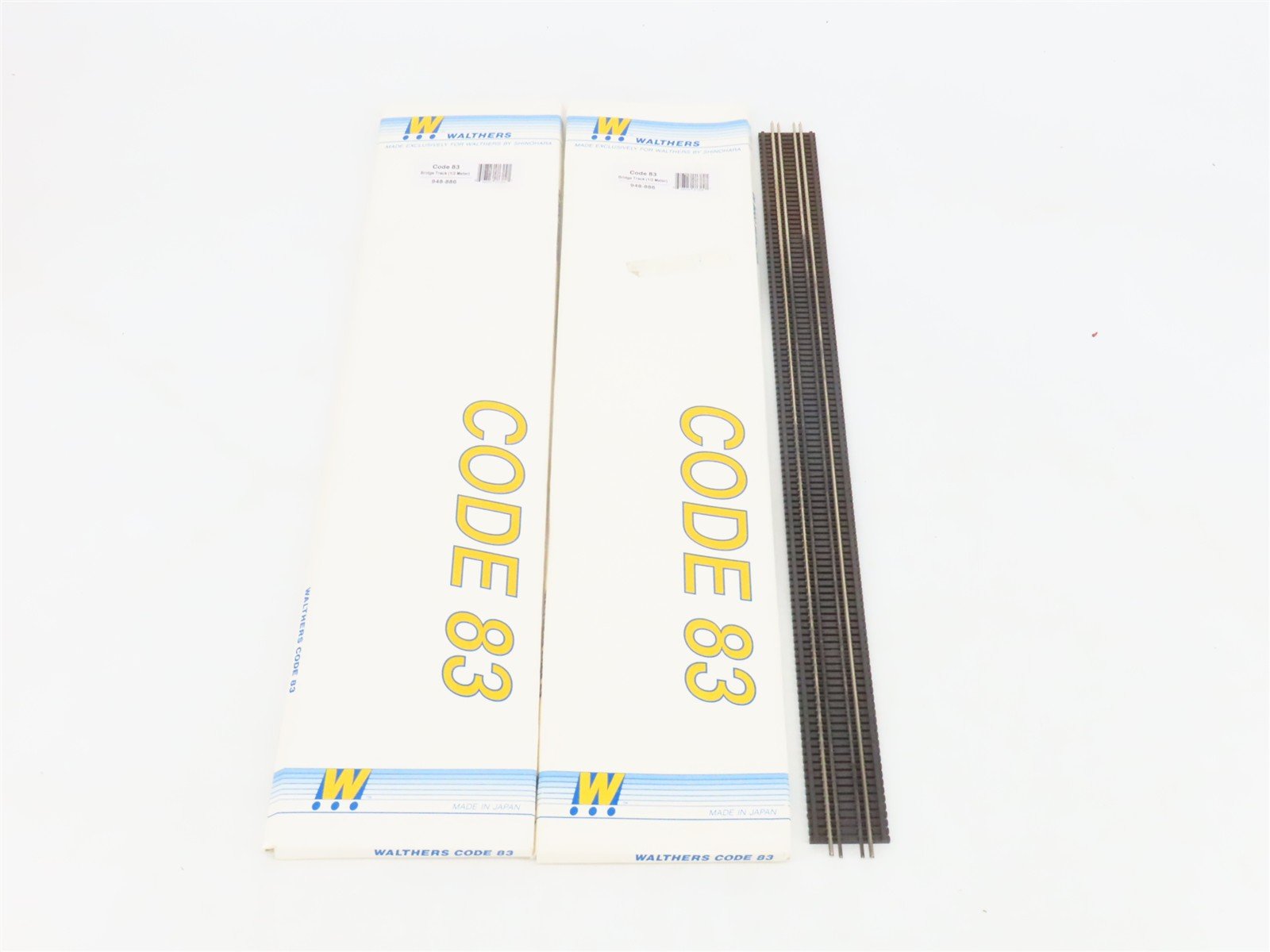 LOT of 2 HO Scale Walthers 948-886 Code-83 Straight 1/2 Meter Bridge Track