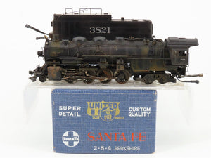 HO United BRASS 2-8-4 Berkshire Steam #3821 DCC ONLY w/Sound - Custom/Weathered