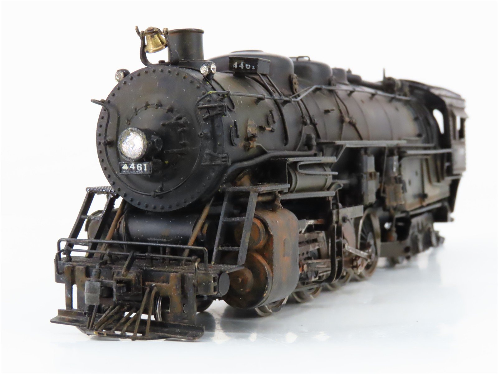 HO United BRASS 2-8-4 Berkshire Steam #3821 DCC ONLY w/Sound - Custom/Weathered
