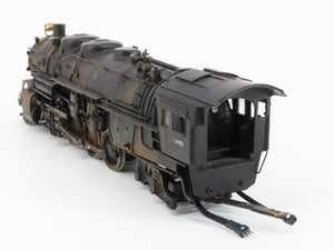 HO United BRASS 2-8-4 Berkshire Steam #3821 DCC ONLY w/Sound - Custom/Weathered