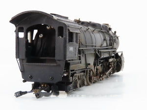 HO United BRASS 2-8-4 Berkshire Steam #3821 DCC ONLY w/Sound - Custom/Weathered