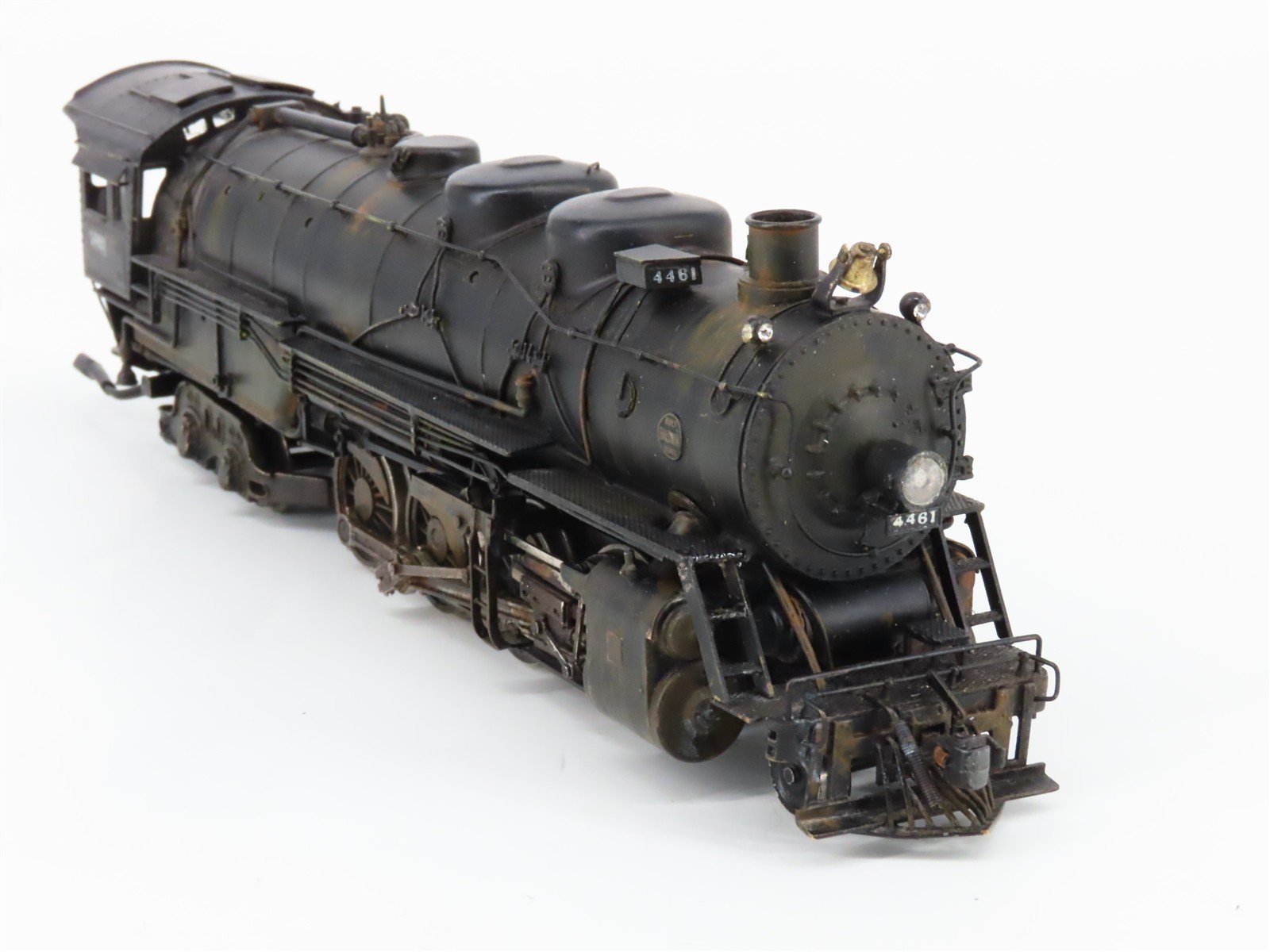 HO United BRASS 2-8-4 Berkshire Steam #3821 DCC ONLY w/Sound - Custom/Weathered