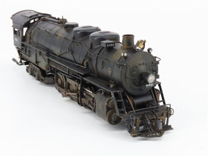 HO United BRASS 2-8-4 Berkshire Steam #3821 DCC ONLY w/Sound - Custom/Weathered