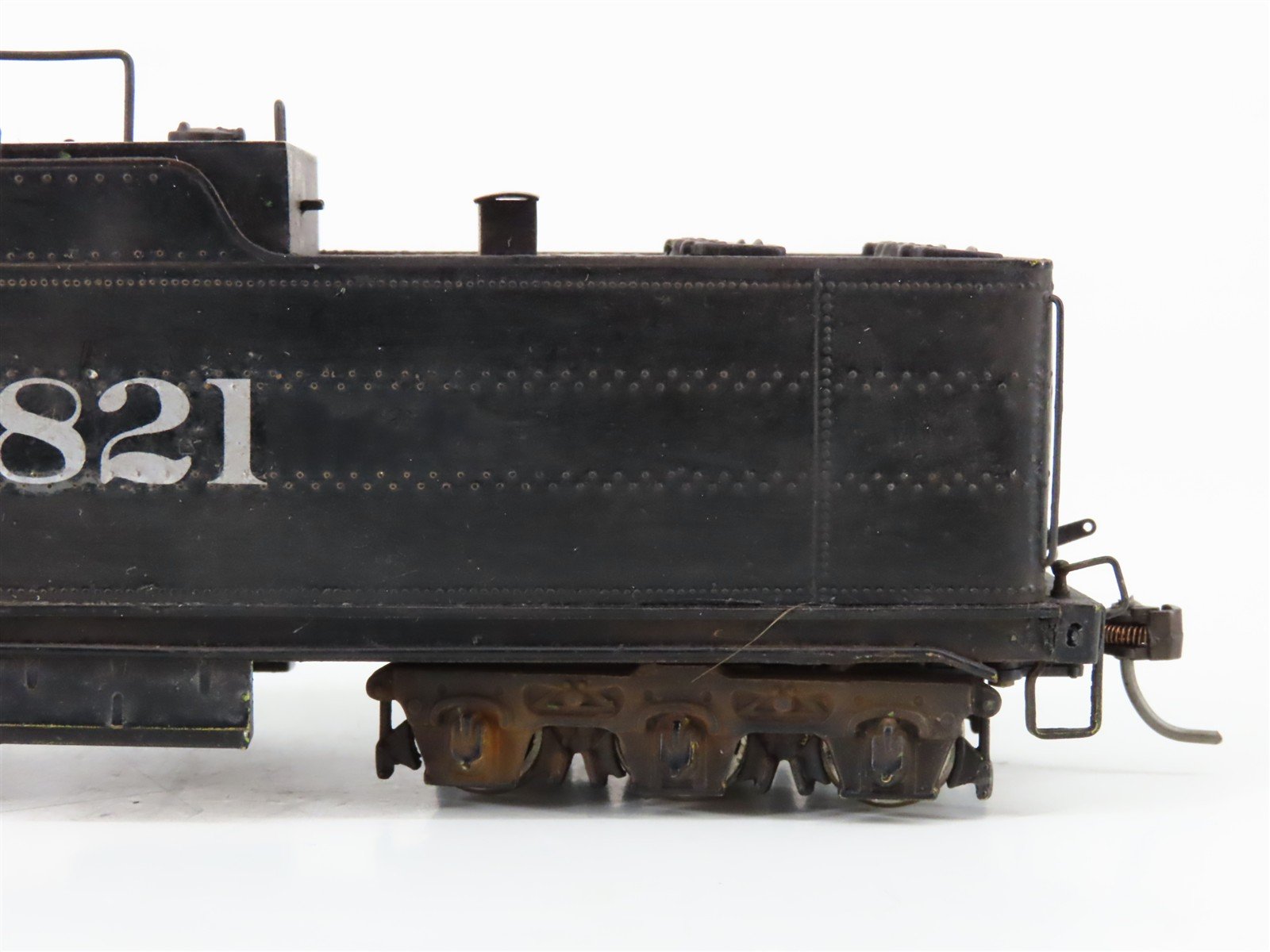 HO United BRASS 2-8-4 Berkshire Steam #3821 DCC ONLY w/Sound - Custom/Weathered