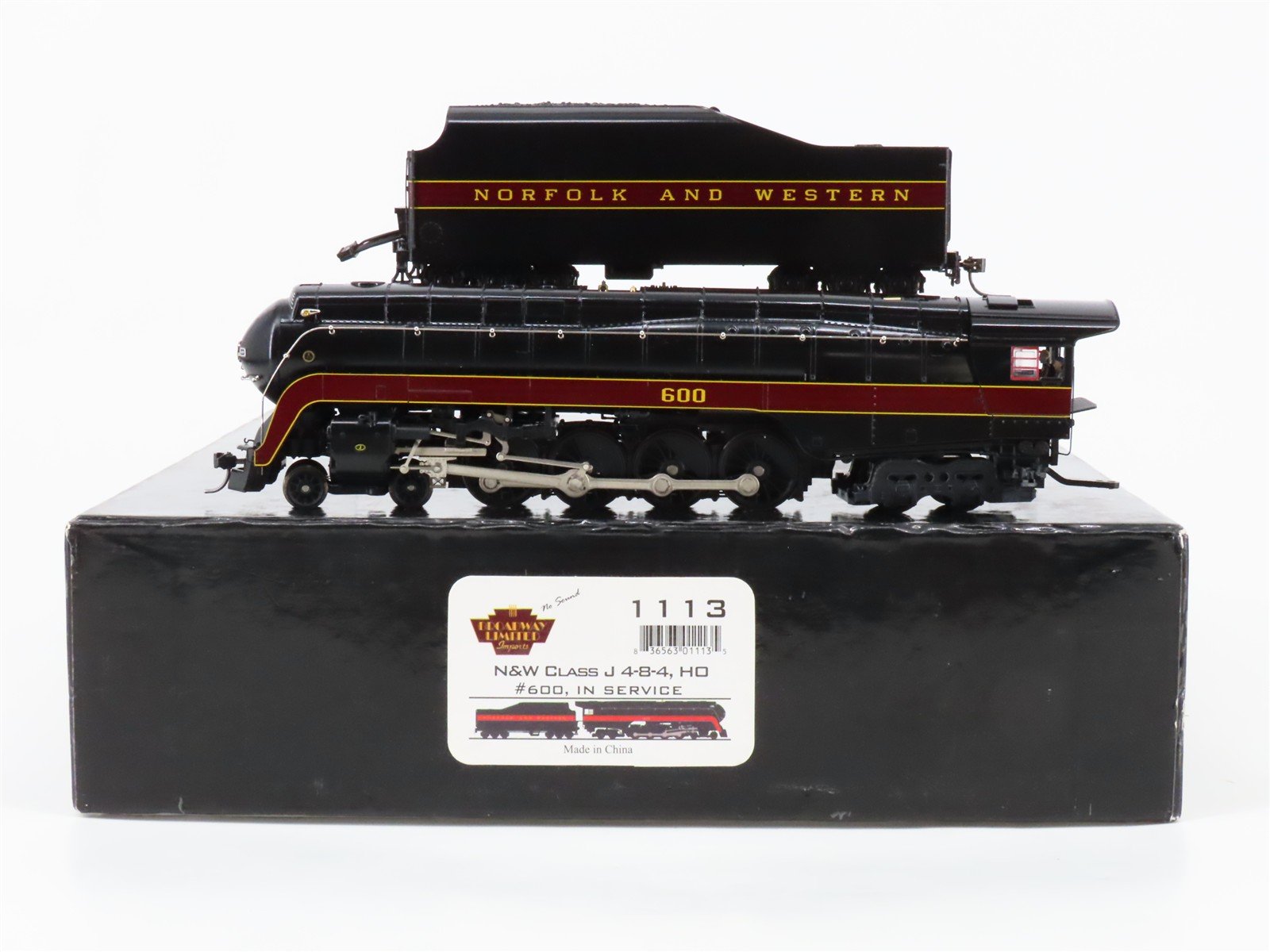 HO Broadway Limited BLI 1113 N&W 4-8-4 Class J Steam #600 - DCC ONLY w/ Sound