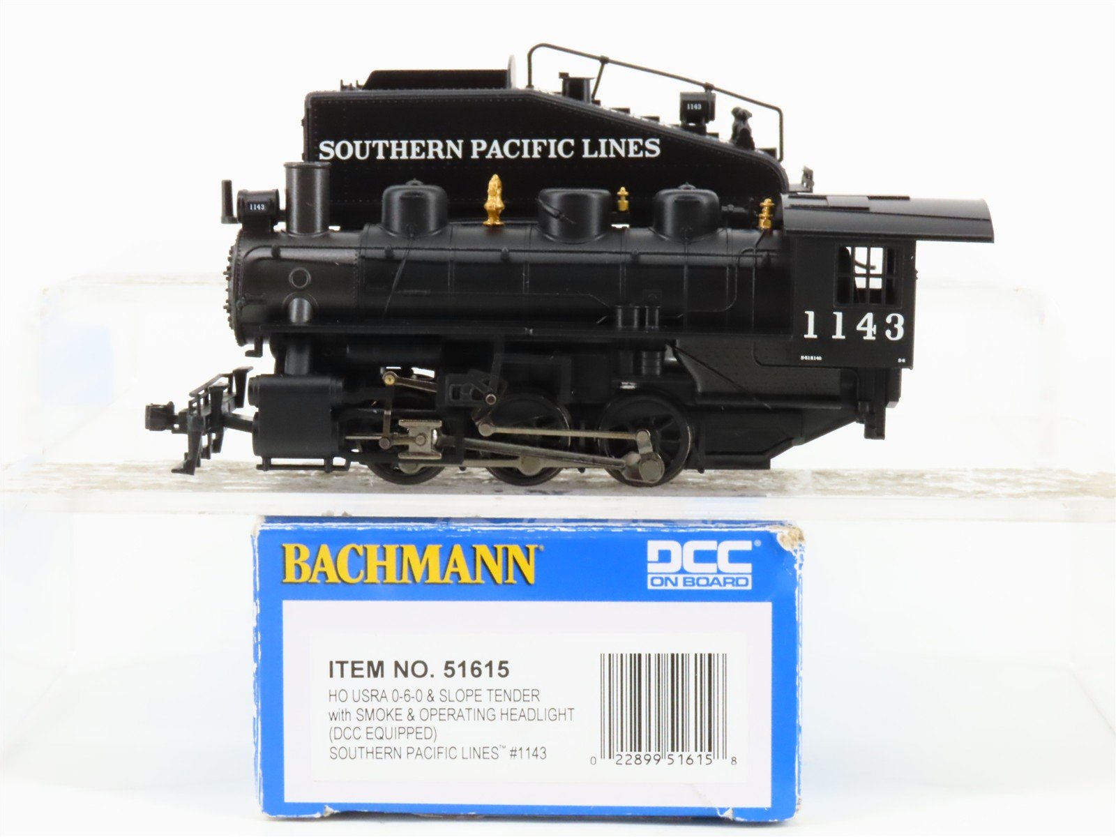HO Scale Bachmann 51615 SP Southern Pacific USRA 0-6-0 Steam #1143 w/ DCC