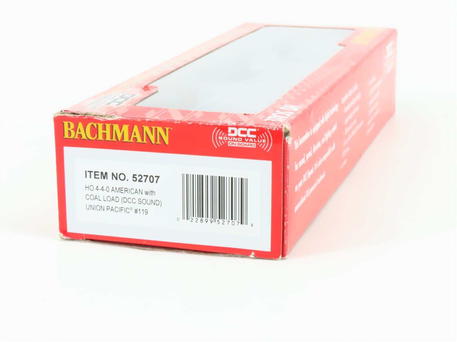 HO Scale Bachmann 52707 UP Union Pacific 4-4-0 American Steam #119 w/DCC & Sound