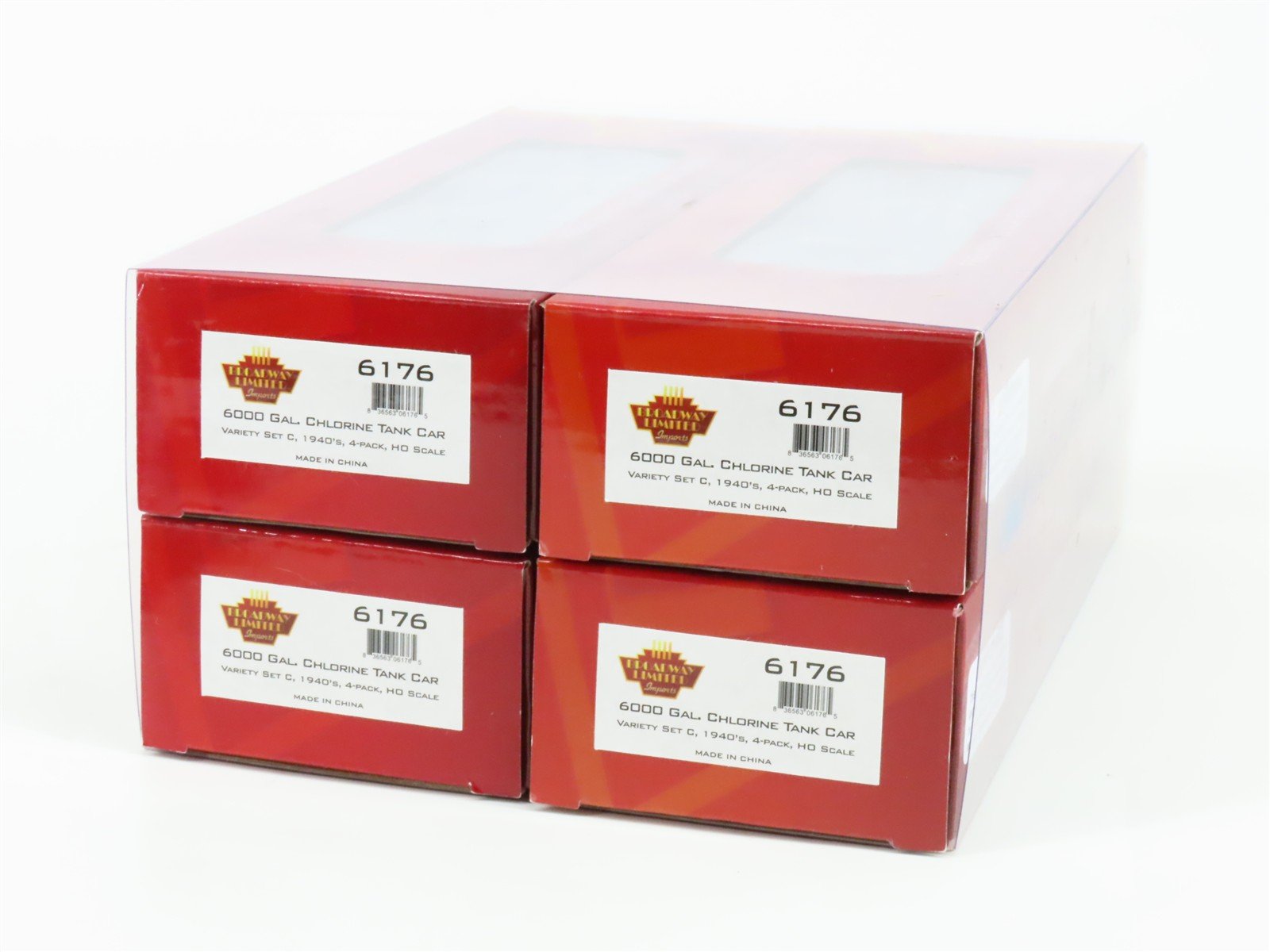 HO Broadway Limited BLI 6176 MONX, EBGX, SACX, & NSX Chlorine Tank Cars 4-Pack