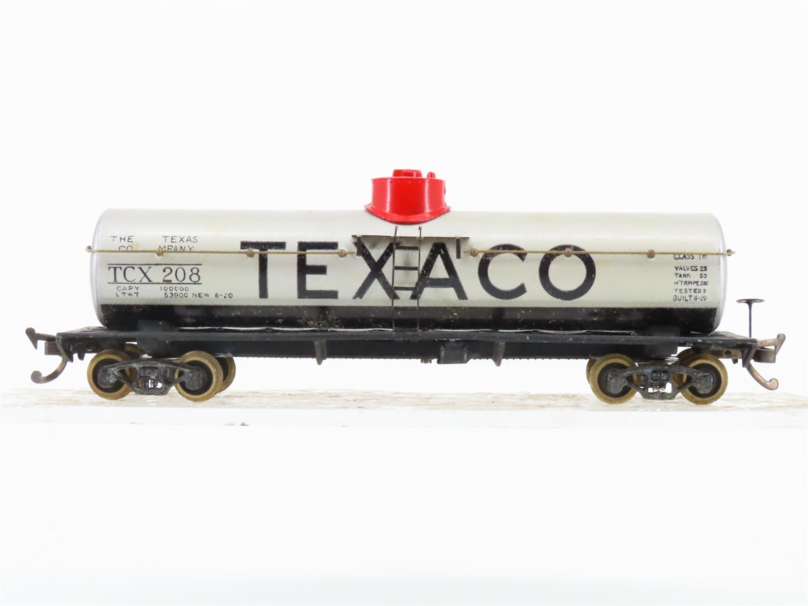 HO Scale TCX Texaco "The Texas Company" Single Dome Tank Car #208