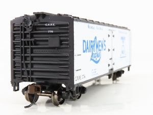 HO Scale Bachmann Silver 19810 GARE Dairymen's League 40' Wood-Side Reefer #776