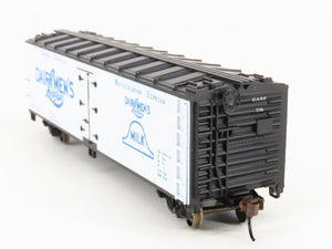HO Scale Bachmann Silver 19810 GARE Dairymen's League 40' Wood-Side Reefer #776