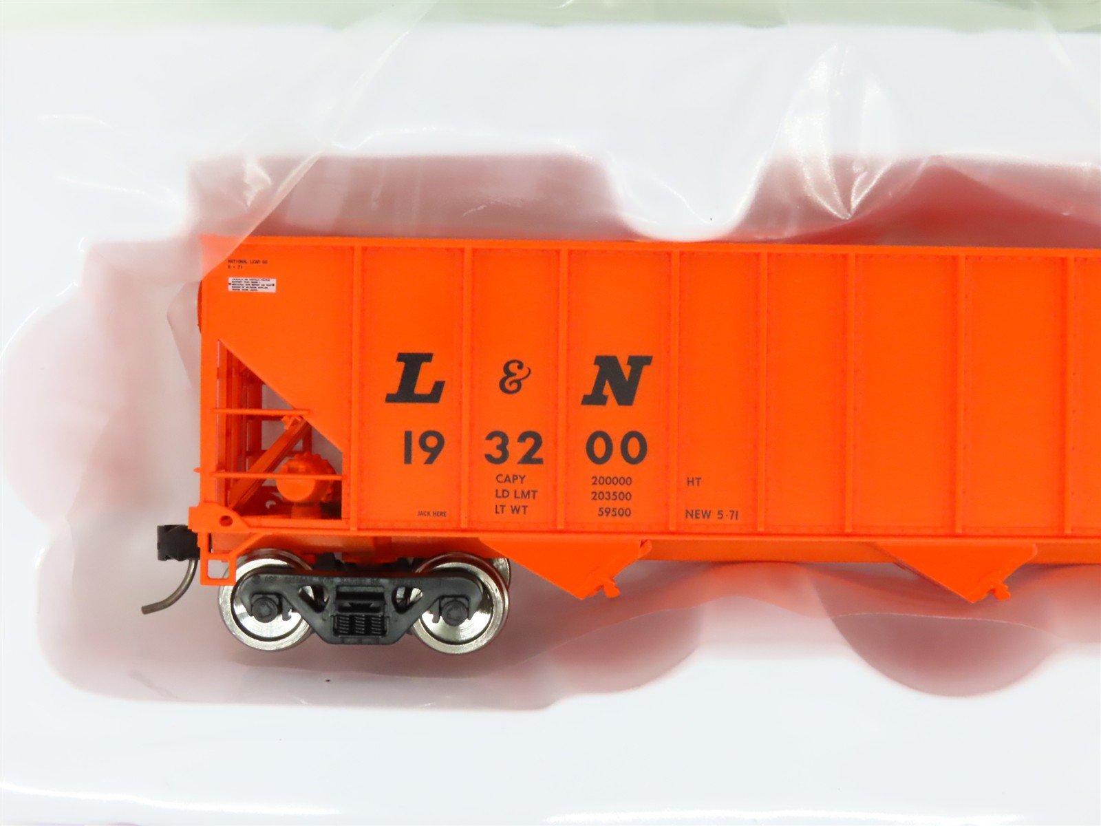 LOT of 2 HO Scale Bowser 43204 L&N Louisville & Nashville 4-Bay Hopper #193200
