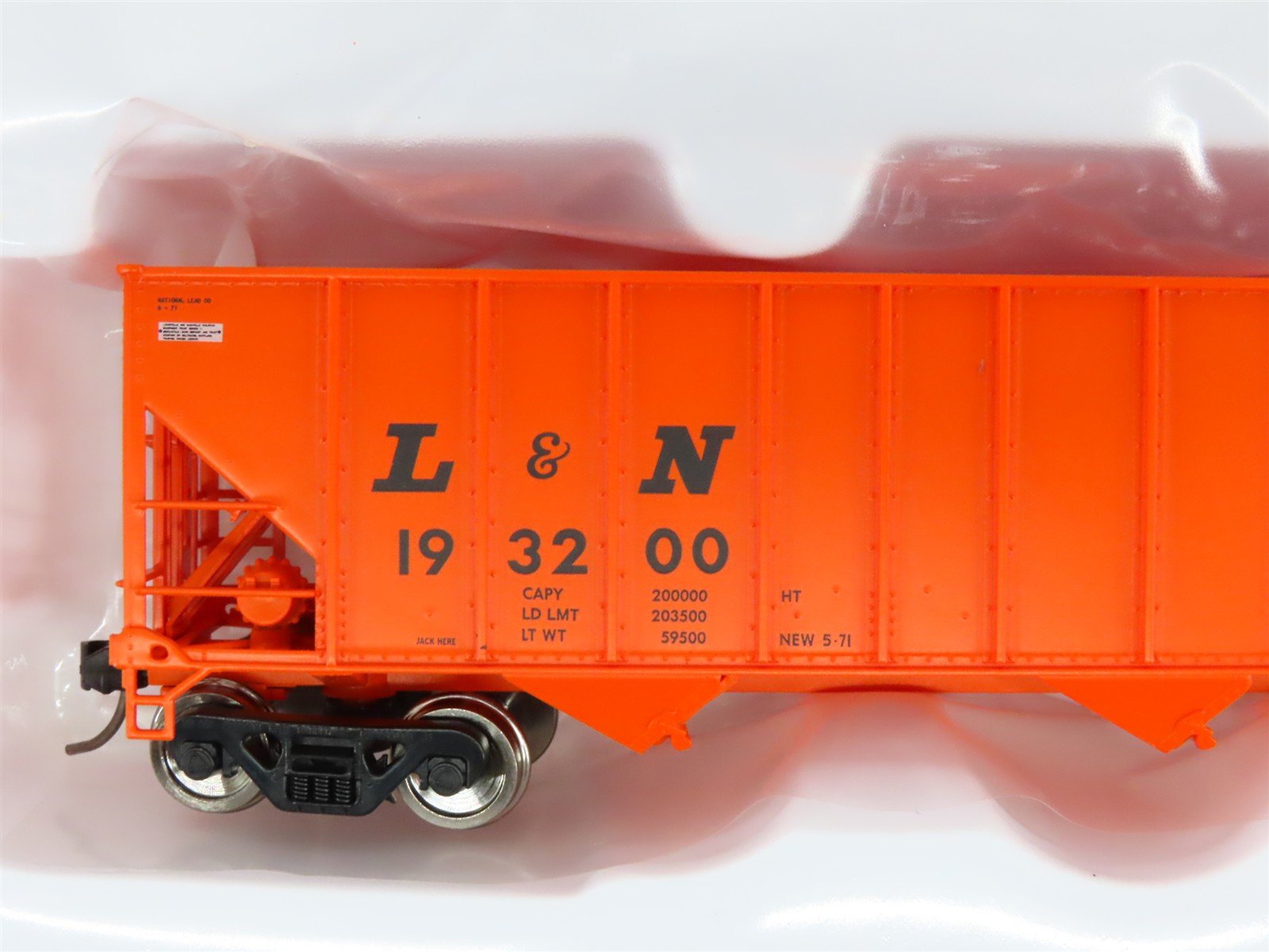 LOT of 2 HO Scale Bowser 43204 L&N Louisville & Nashville 4-Bay Hopper #193200