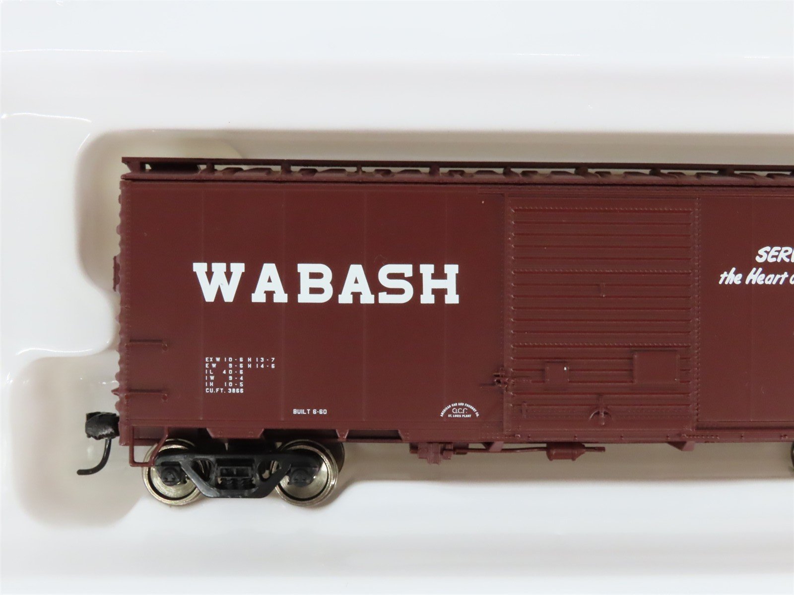 LOT of 2 HO Scale Walthers Mainline WAB Wabash 40' Single Door Steel Box Cars