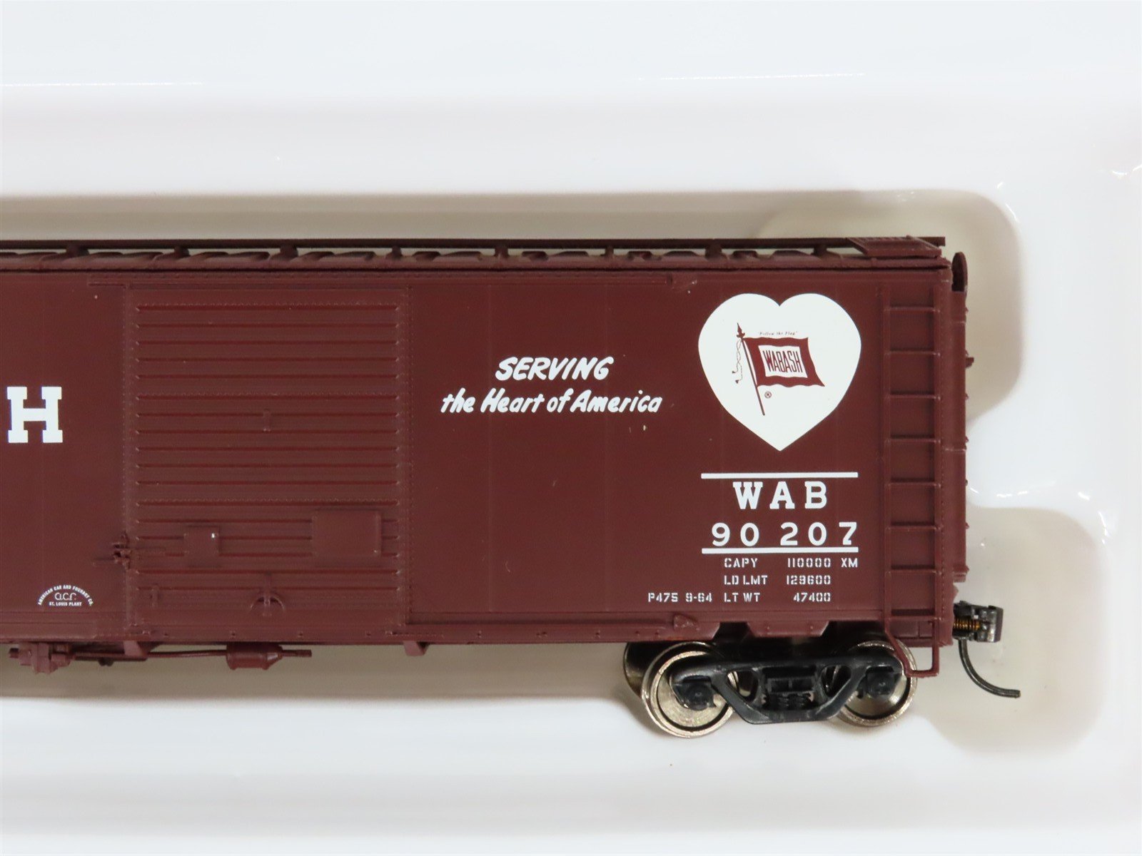 LOT of 2 HO Scale Walthers Mainline WAB Wabash 40' Single Door Steel Box Cars