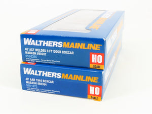 LOT of 2 HO Scale Walthers Mainline WAB Wabash 40' Single Door Steel Box Cars