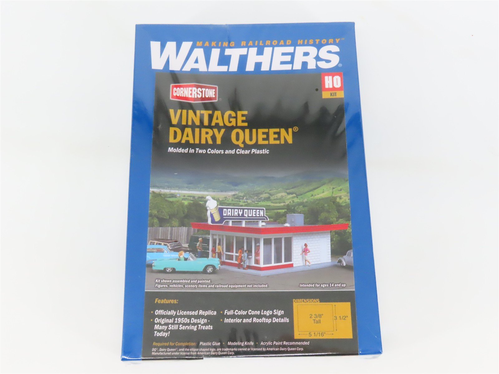 HO 1/87 Scale Walthers Cornerstone Kit #933-3484 "Vintage Dairy Queen" - SEALED
