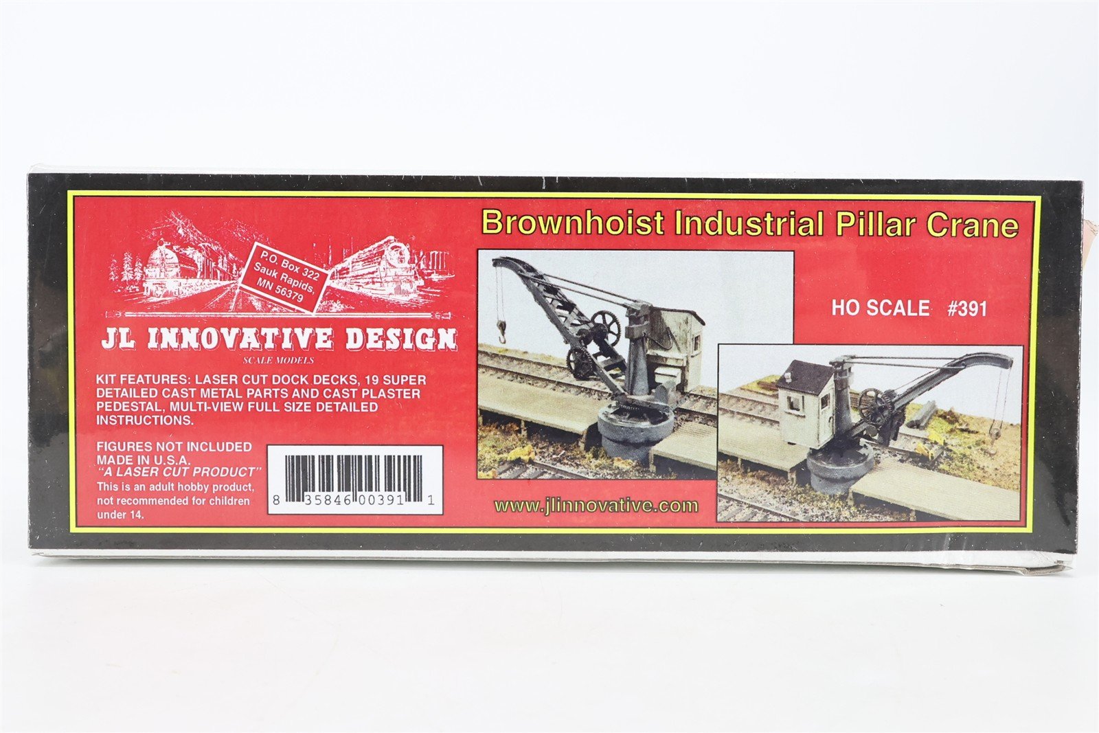 HO JL Innovative Laser-Cut Kit #391 Brownhoist Industrial Pillar Crane - SEALED