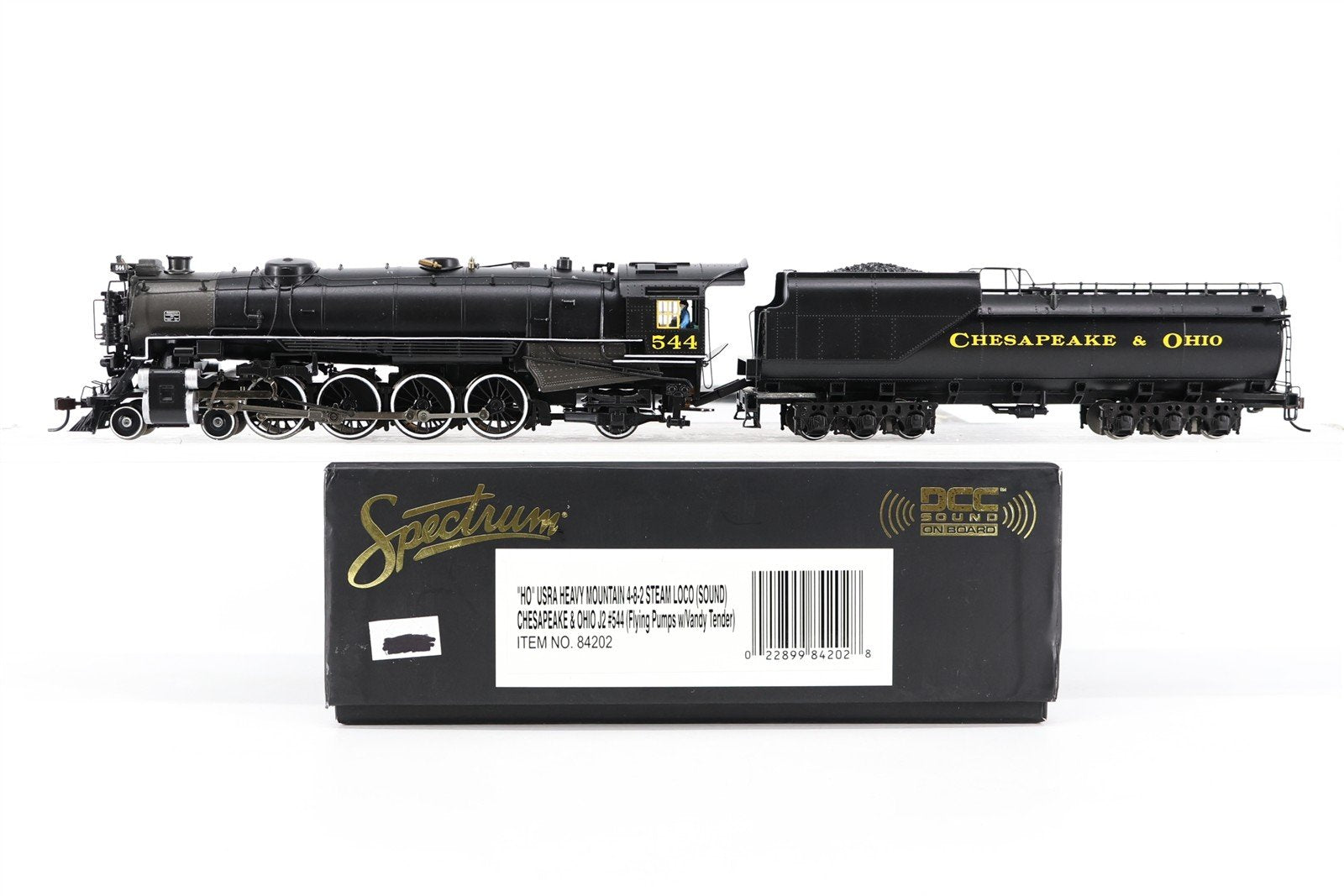 HO Scale Bachmann Spectrum 84202 C&O USRA 4-8-2 Steam #544 w/ DCC & Sound