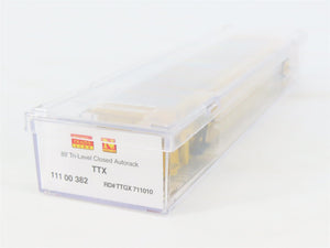 N Micro-Trains MTL 11100382 TTGX / TTX 89' Tri-Level Closed Autorack #711010