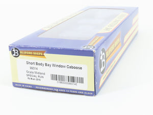 HO Scale Bluford Shops 99314 Ocala Midland Short Body Bay Window Caboose #2016