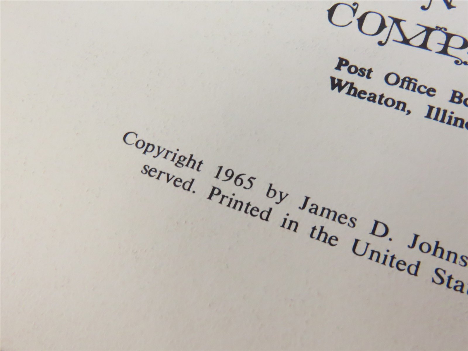 Aurora 'N' Elgin by James D. Johnson ©1965 SC Booklet