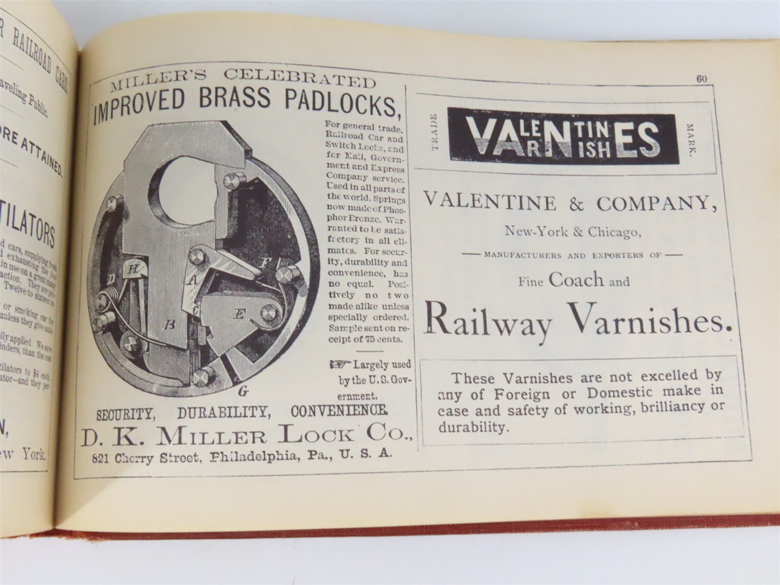 1879 Car Builder's Dictionary's Illustrations, Car Plans & Ads... ©1949 Reprint