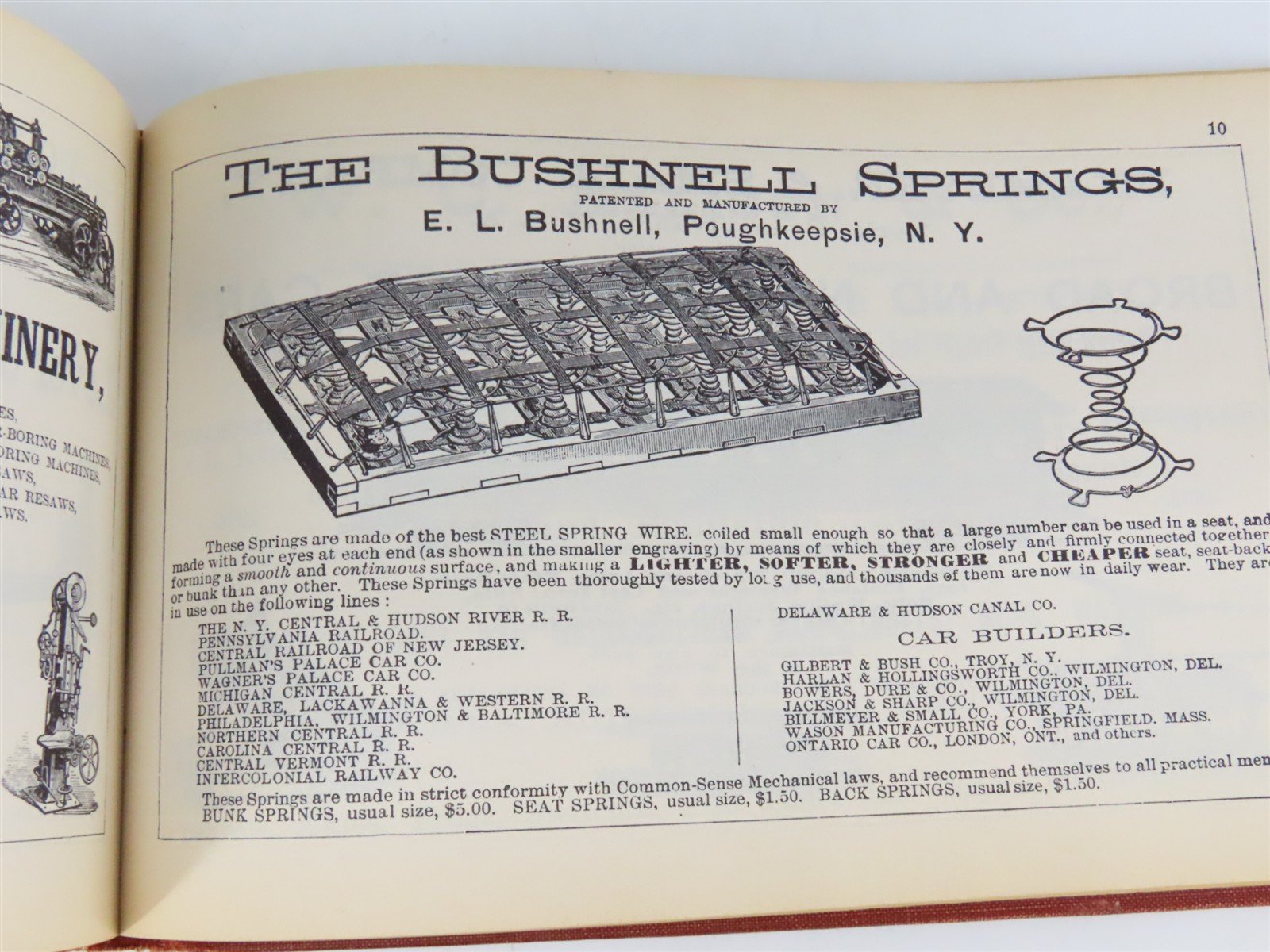 1879 Car Builder's Dictionary's Illustrations, Car Plans & Ads... ©1949 Reprint