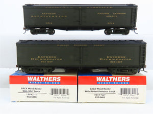 LOT of 2 HO Scale Walthers REX Railway Express Agency Wood Reefers