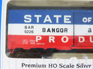 LOT of 2 HO Scale Bachmann Silver Series 17038 BAR State of Maine Box Cars #5226
