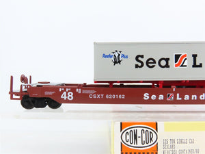 HO Scale Con-Cor 0001-1984(02) CSXT Sea Land Well Car #620162 w/ Trailer