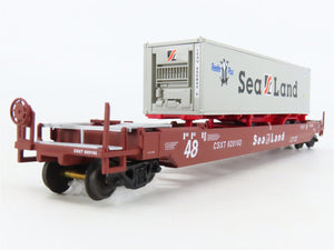 HO Scale Con-Cor 0001-1984(02) CSXT Sea Land Well Car #620162 w/ Trailer