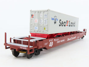 HO Scale Con-Cor 0001-1984(02) CSXT Sea Land Well Car #620162 w/ Trailer