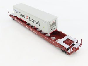 HO Scale Con-Cor 0001-1984(02) CSXT Sea Land Well Car #620162 w/ Trailer